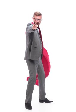 Tam gelişim. Gerçek bir süper kahraman iş adamı seni işaret ediyor.