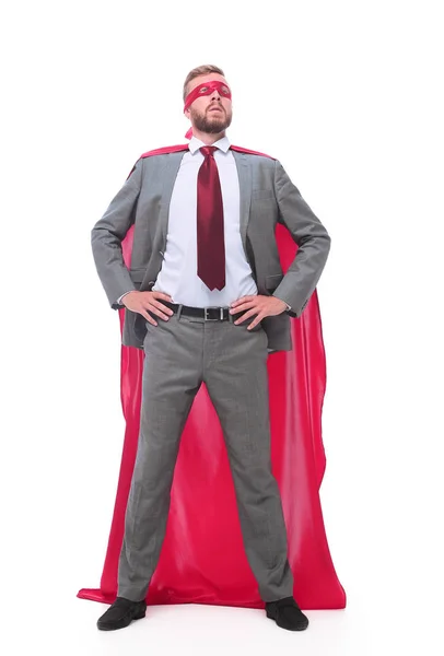 In full growth. superhero businessman looking confidently forward — Stock Photo, Image