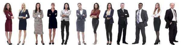 Skupina úspěšných podnikatelů izolovaných na bílém — Stock fotografie