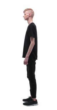 Yan görünüş. Sıradan bir öğrenci dört gözle bekliyor..