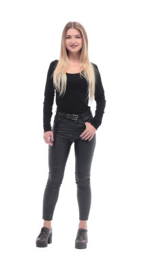 Tam gelişim. Şık bir genç kadının portresi.