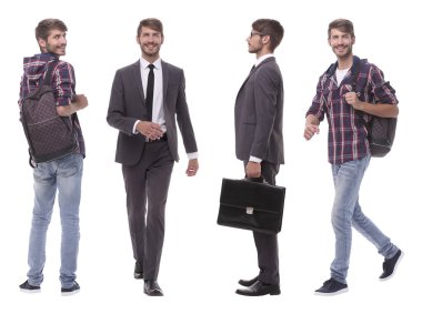 Başarılı bir gencin fotoğraf kolajı.