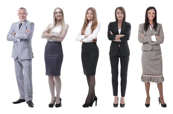 Collage de empresarios sobre fondo blanco — Foto de Stock