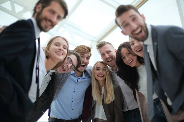 Close up. group of smiling young people looking at the camera . — Stock Photo, Image