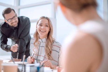 yakın kapatın. ofiste iş ekibi.