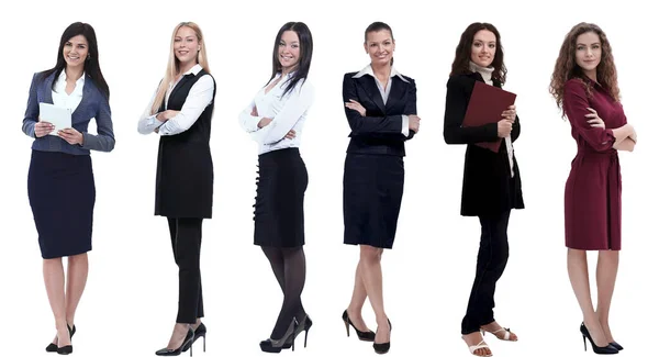 Verzameling van volledige portretten van jonge zakenvrouwen — Stockfoto