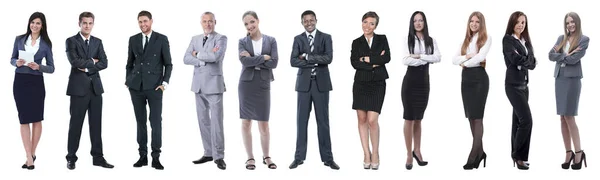 Gran grupo de empresarios. Aislado sobre blanco. — Foto de Stock