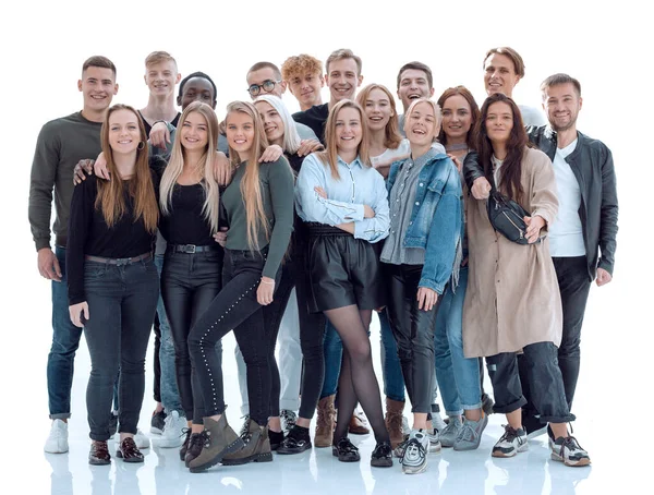 group of happy young people standing togethe