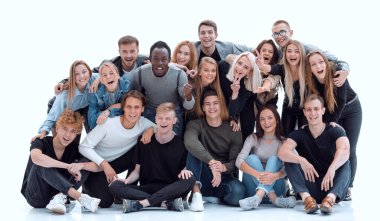 Tam gelişim. Büyük bir arkadaş grubu toplandı..