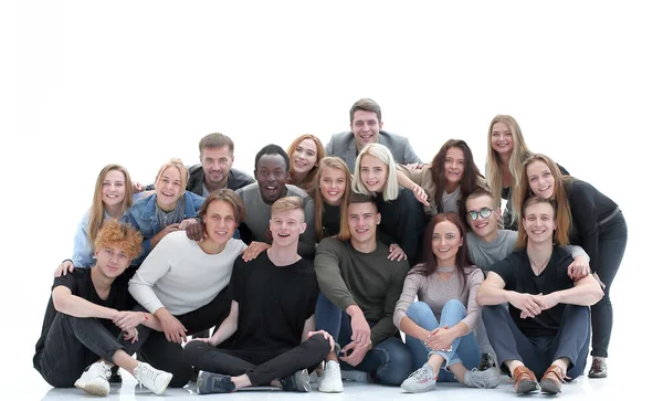 In volle groei. een grote groep vrienden bij elkaar. — Stockfoto