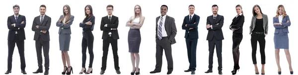 Gruppo di uomini d'affari di successo isolati su bianco — Foto Stock