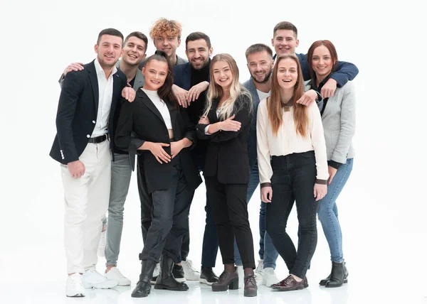 Em pleno crescimento. uma equipe de jovens empresários felizes. — Fotografia de Stock