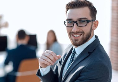 modern iş adamı görevinde.