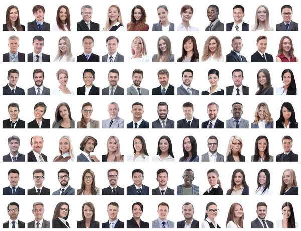 Portraits d'employés réussis isolés sur un blanc — Photo