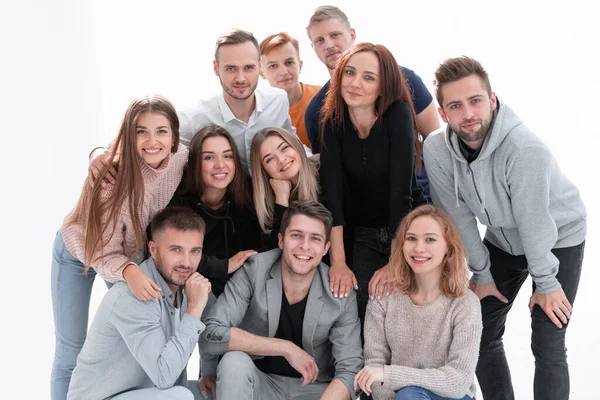 Nahaufnahme. Porträt einer Gruppe von Freunden — Stockfoto