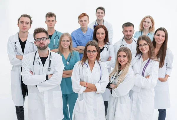 Tıp merkezi doktorlarının grup portresi. Profesyonellik kavramı — Stok fotoğraf