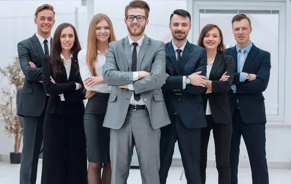 Gruppo portrait.project manager e team aziendale — Foto Stock