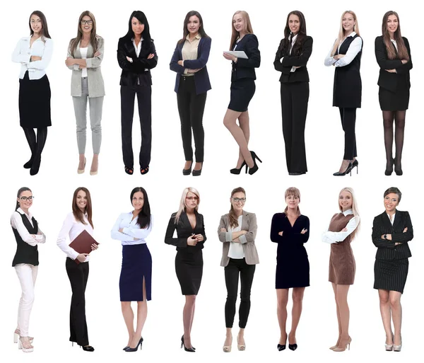 In full growth.collage of a group of successful young business women. — Stock Photo, Image