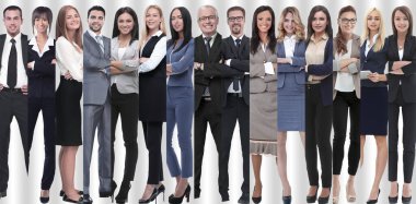 Tam gelişim. Grup başarılı genç girişimciler.