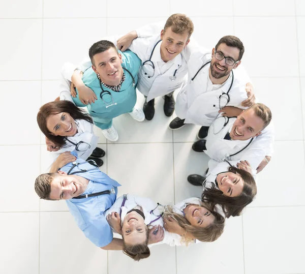 Top view. medical team standing in a circle — Stock Photo, Image