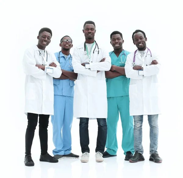 W pełnym wzroście. profesjonalna grupa lekarzy stojących razem — Zdjęcie stockowe