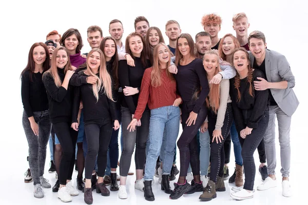 Große Gruppe schwuler junger Menschen steht zusammen — Stockfoto