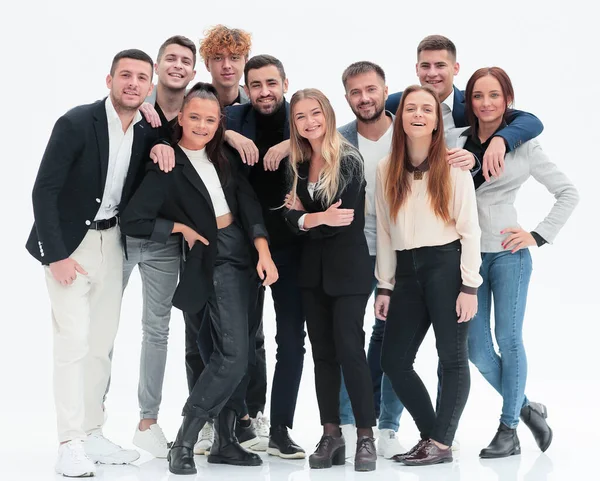 En pleno crecimiento. un equipo de jóvenes empresarios felices. — Foto de Stock