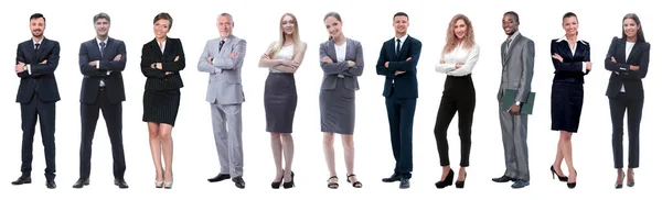 Gran grupo de empresarios. Aislado sobre blanco. — Foto de Stock