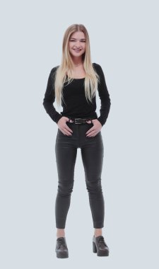 Tam gelişim. Şık bir genç kadının portresi.