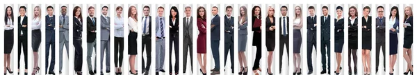 Panoramic collage of groups of successful employees. — Stock Photo, Image