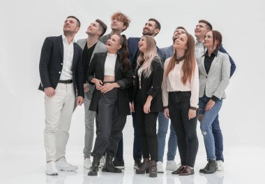Tam gelişim. Bir grup genç iş adamı.
