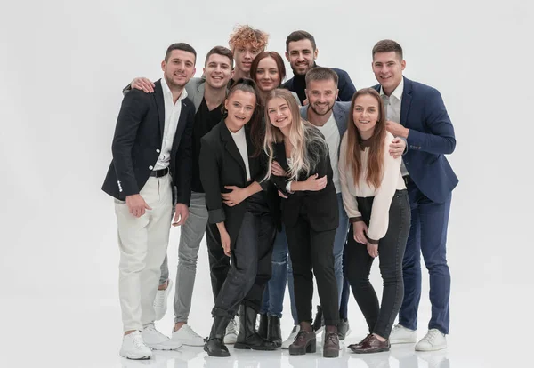 En pleno crecimiento. un equipo de jóvenes empresarios felices. — Foto de Stock