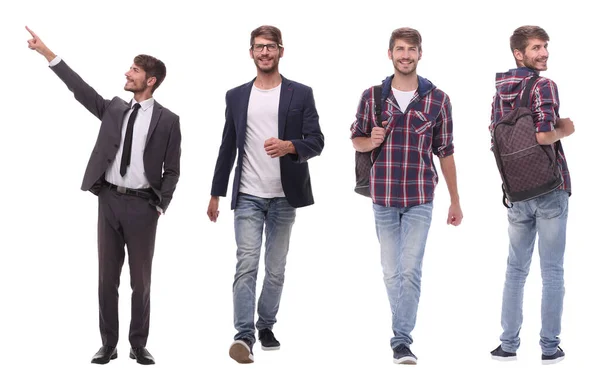 Photo collage of a successful young man — Stock Photo, Image