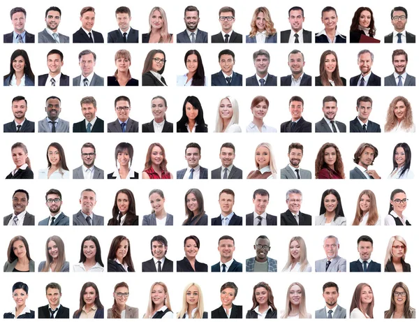 Portréty úspěšných zaměstnanců izolovaných na bílém — Stock fotografie