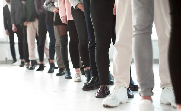 Close up. group of young professionals standing in line — Stock Photo, Image