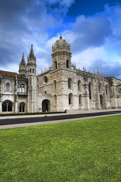 Jeronimo klášter v Lisabonu, Portugalsko. UNESCO světového dědictví s — Stock fotografie