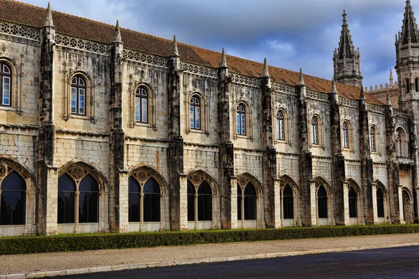 Jeronimo klášter v Lisabonu, Portugalsko. UNESCO světového dědictví s — Stock fotografie