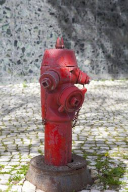 Kırmızı yangın hidrant Lizbon Portekiz