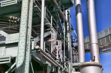 Detaylı endüstriyel arka plan ağır sanayi kimyasal faktörü