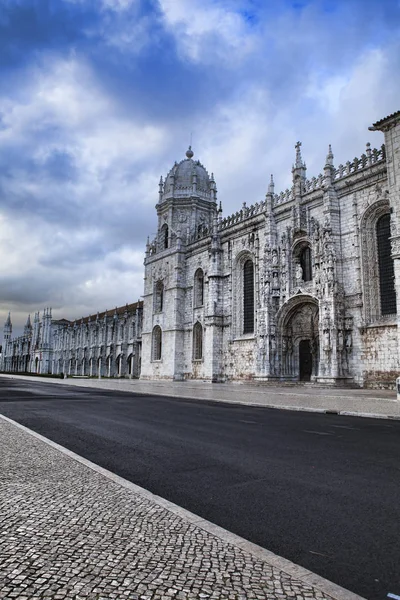 Jeronimo klášter v Lisabonu, Portugalsko. UNESCO světového dědictví s — Stock fotografie