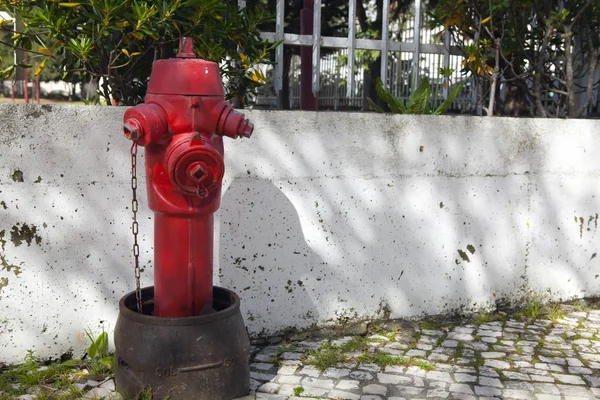 Hidratante vermelho em Lisboa Portugal — Fotografia de Stock