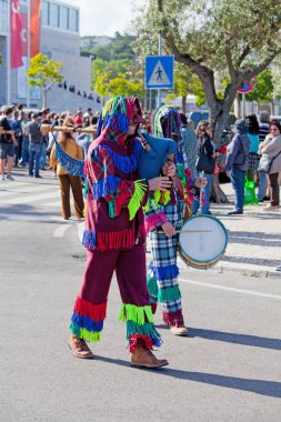 Lisbon, Portekiz - 6 Mayıs 2017: Parade kostüm ve gelenek
