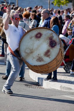 Lisbon, Portekiz - 6 Mayıs 2017: Parade kostüm ve gelenek
