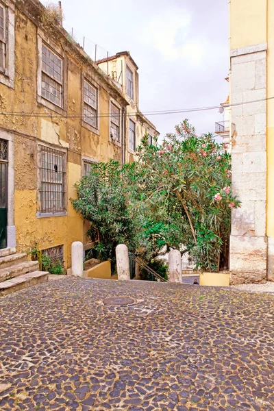 Belle vue sur les rues et l'architecture dans le vieux Lisbonne . — Photo