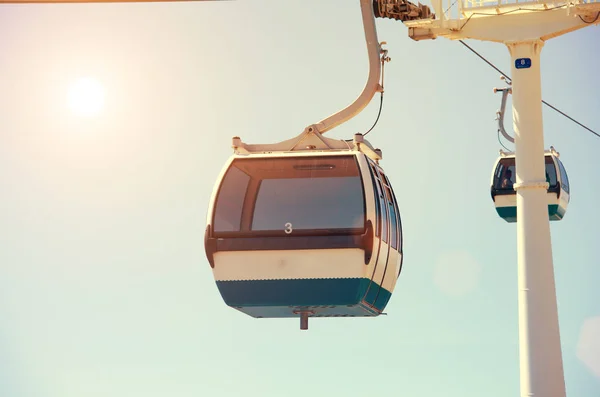 Cableway in Nationaal Park in Lissabon, Portugal — Stockfoto