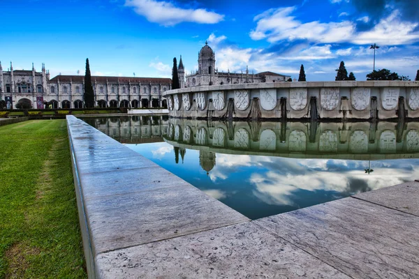 Jeronimo klášter v Lisabonu, Portugalsko. UNESCO světového dědictví s — Stock fotografie