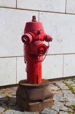 Kırmızı yangın hidrant Lizbon Portekiz