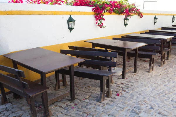 Smal gata i den medeltida portugisiska staden obidos — Stockfoto