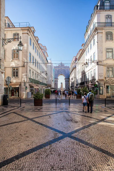 Lissabon, Portugal - 10 September. 2017. Typiska traditionella por — Stockfoto