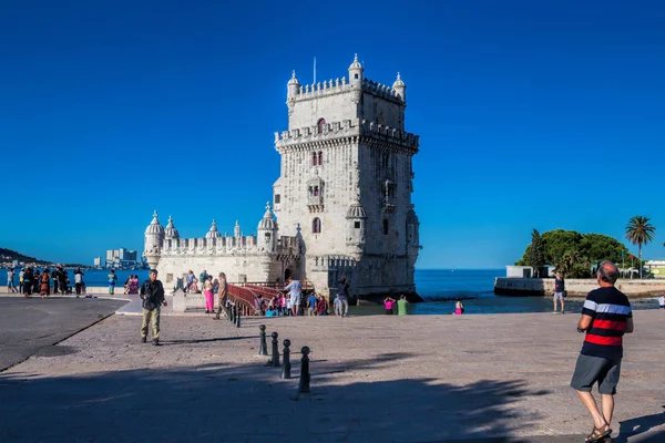 LISBOA, PORTUGAL 13 DE SEPTIEMBRE. 2017. Torre de Belem UNESCO W — Foto de Stock